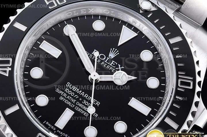 0215 ROLSUB0281 – Submariner 114060 904L SS SS Blk V10 Noob SA WaterResistant 1036